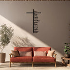 Biblical Verse Cross Metal Wall Decor: Daily Faith Reminder