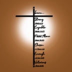 Biblical Verse Cross Metal Wall Decor: Daily Faith Reminder