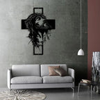 Crown of Thorns Jesus Cross Metal Wall Decor: Heartfelt Faith Statement