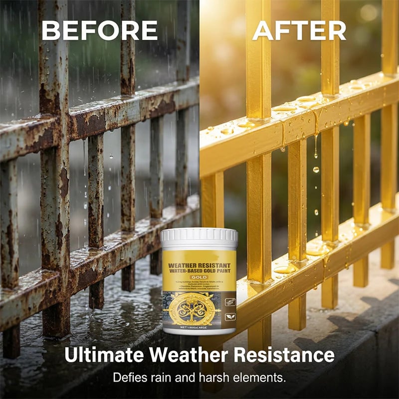 Premium Weather Resistant Water Based Gold Paint