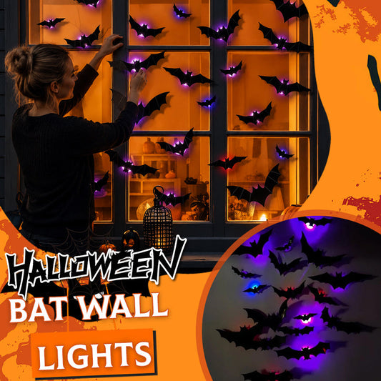 Halloween Bat Wall Lights（1 set of 12）