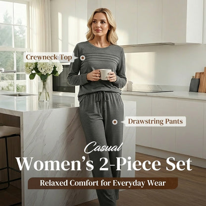 Women's Casual Set: Top & Drawstring Pants 👕👖