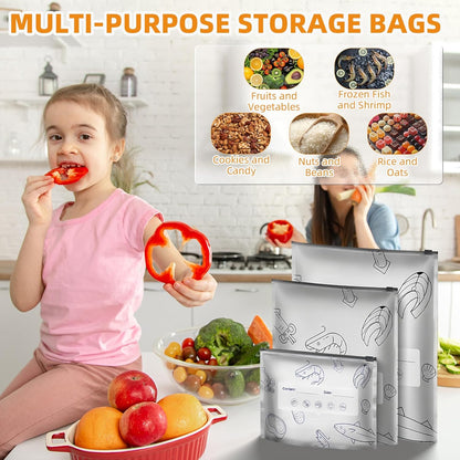 Reusable Aluminum Foil Sealable Food Storage Bags