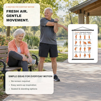 The Seated Senior Exercise Chart for Gentle Daily Strength(16 x 24 inches)