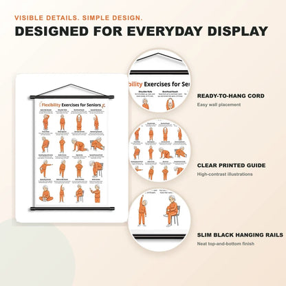 The Seated Senior Exercise Chart for Gentle Daily Strength(16 x 24 inches)