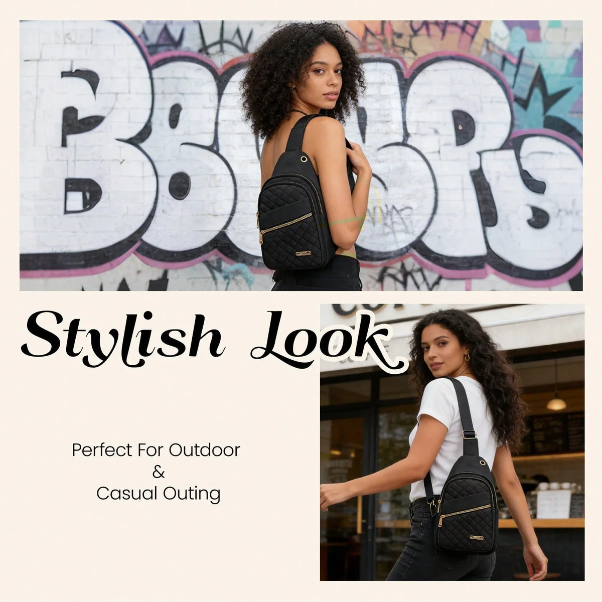 Fashionable Quilted Crossbody Bag