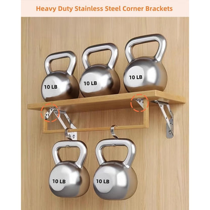Stainless Steel Corner Braces, 6-Pack 90° Joint Plates with Screws