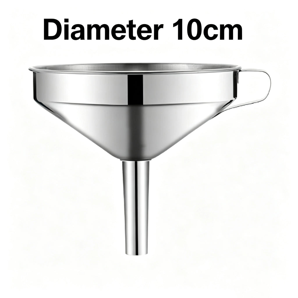 Heavy Duty Thickened Stainless Steel Kitchen Funnel with 304 Strainer