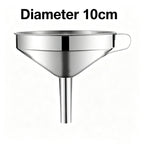 Heavy Duty Thickened Stainless Steel Kitchen Funnel with 304 Strainer