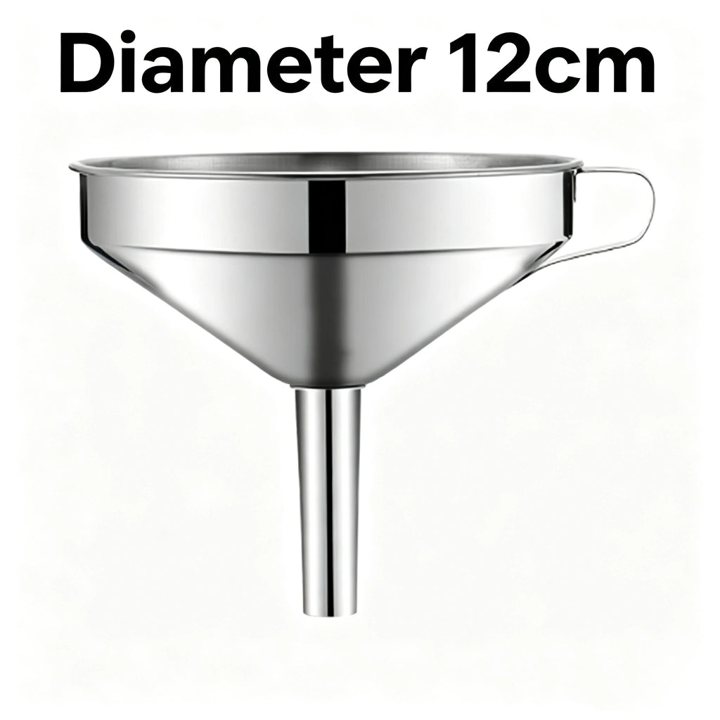 Heavy Duty Thickened Stainless Steel Kitchen Funnel with 304 Strainer