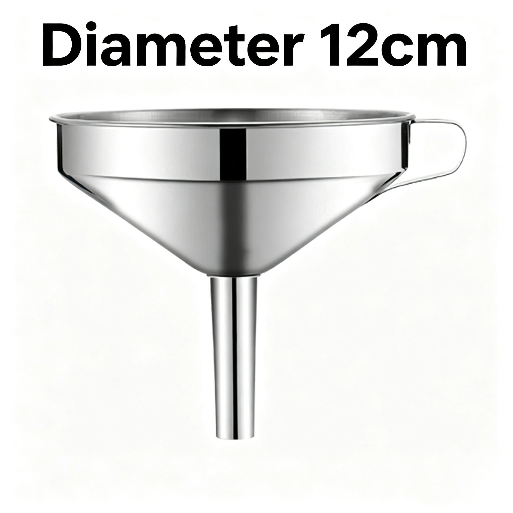 Heavy Duty Thickened Stainless Steel Kitchen Funnel with 304 Strainer