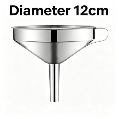 Heavy Duty Thickened Stainless Steel Kitchen Funnel with 304 Strainer