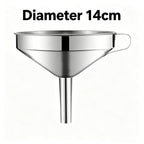 Heavy Duty Thickened Stainless Steel Kitchen Funnel with 304 Strainer