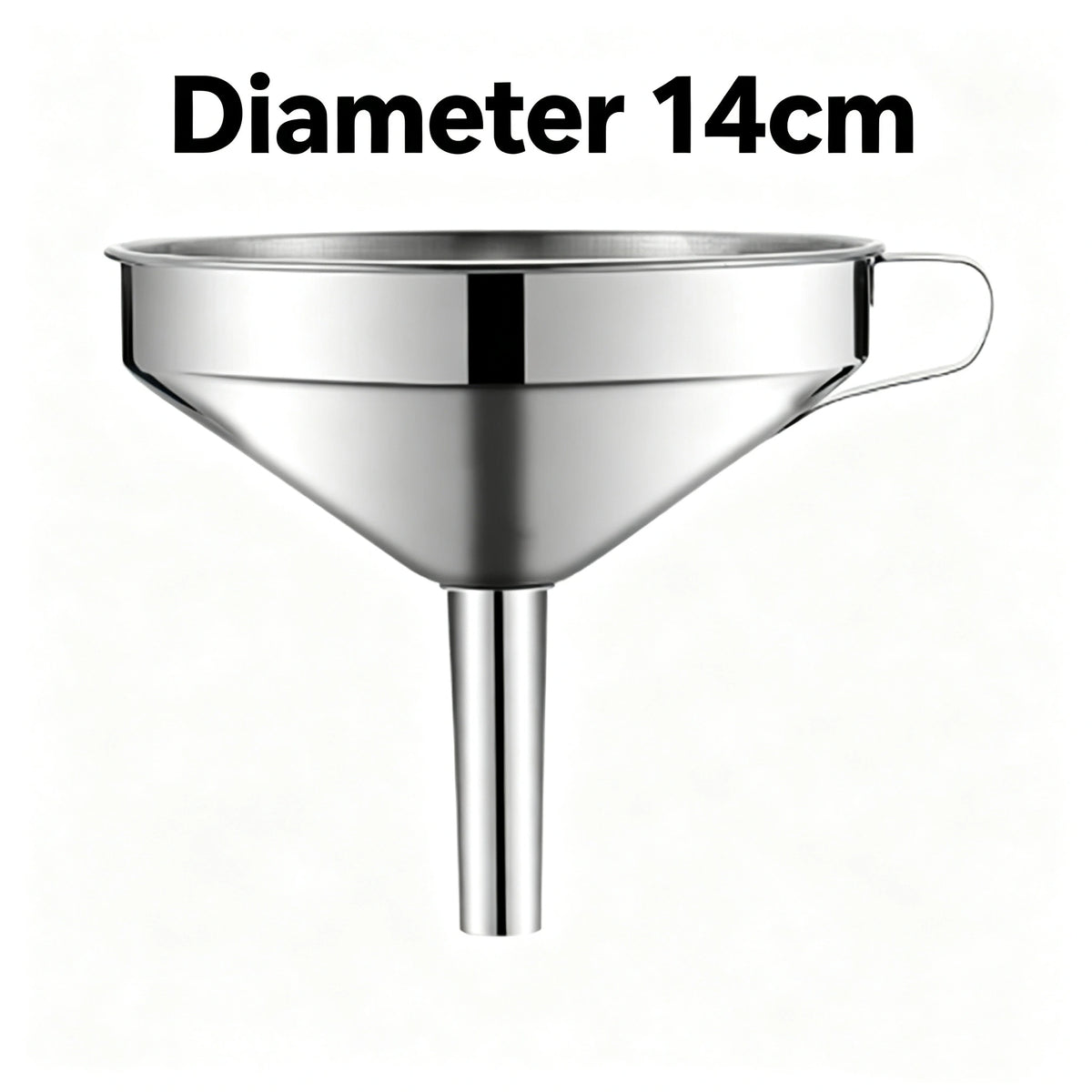 Heavy Duty Thickened Stainless Steel Kitchen Funnel with 304 Strainer