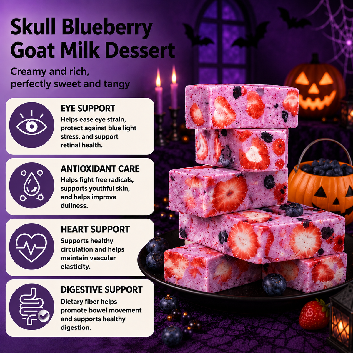 Blueberry Goat Milk Dessert-250g per bag