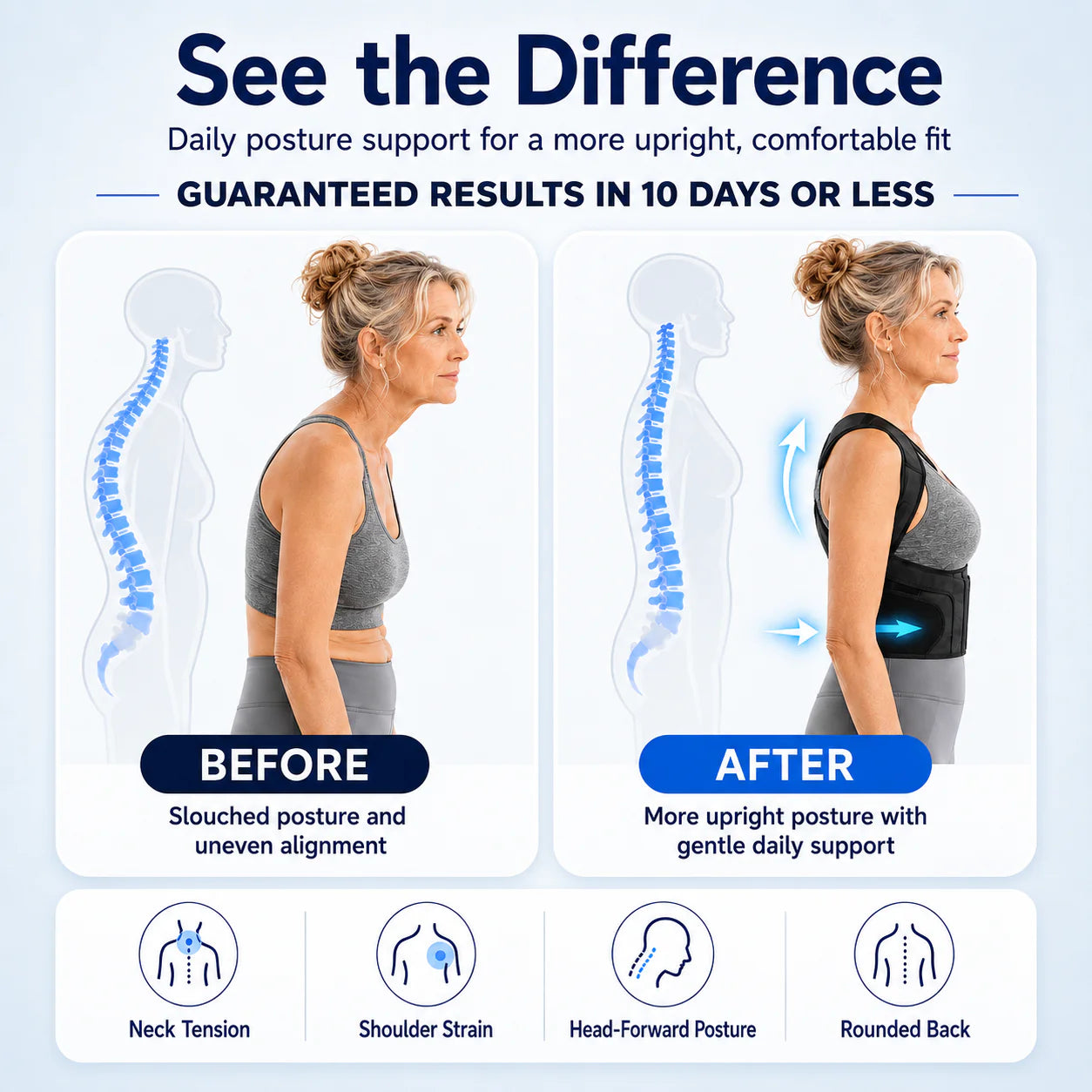 PosturaPro™ Smart Spine-Aligning Support Brace