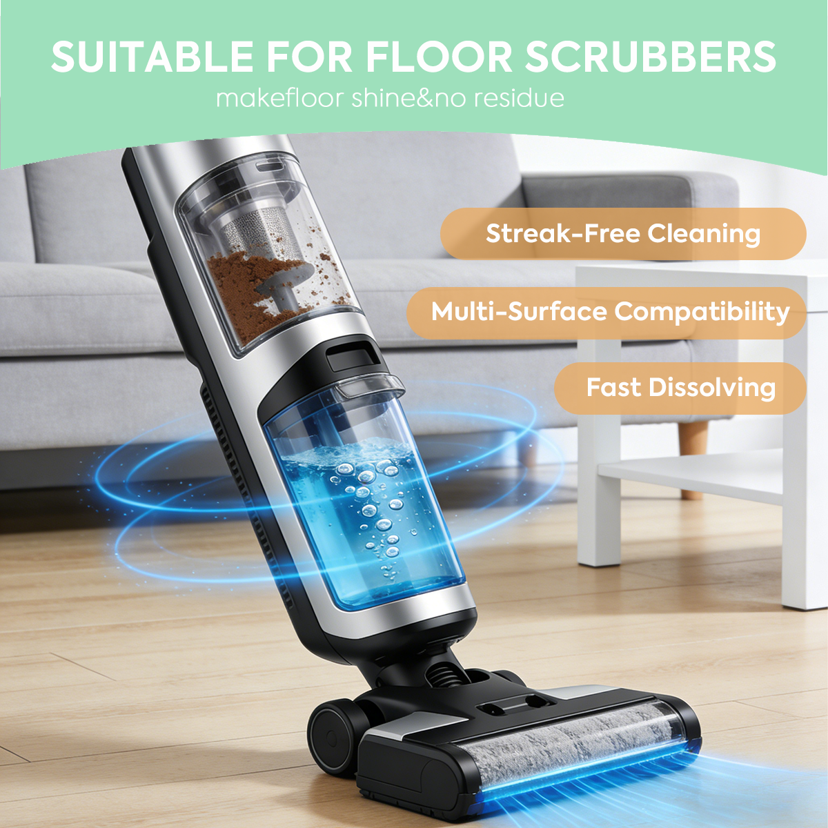 ShineDrop Pro Lemon pH-Neutral Multi-Surface Floor Cleaning Tablets