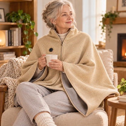 ❄️Heated Wearable Blanket – Stay Warm at Your Desk Without Bulky Layers 🔥（Power bank not included）