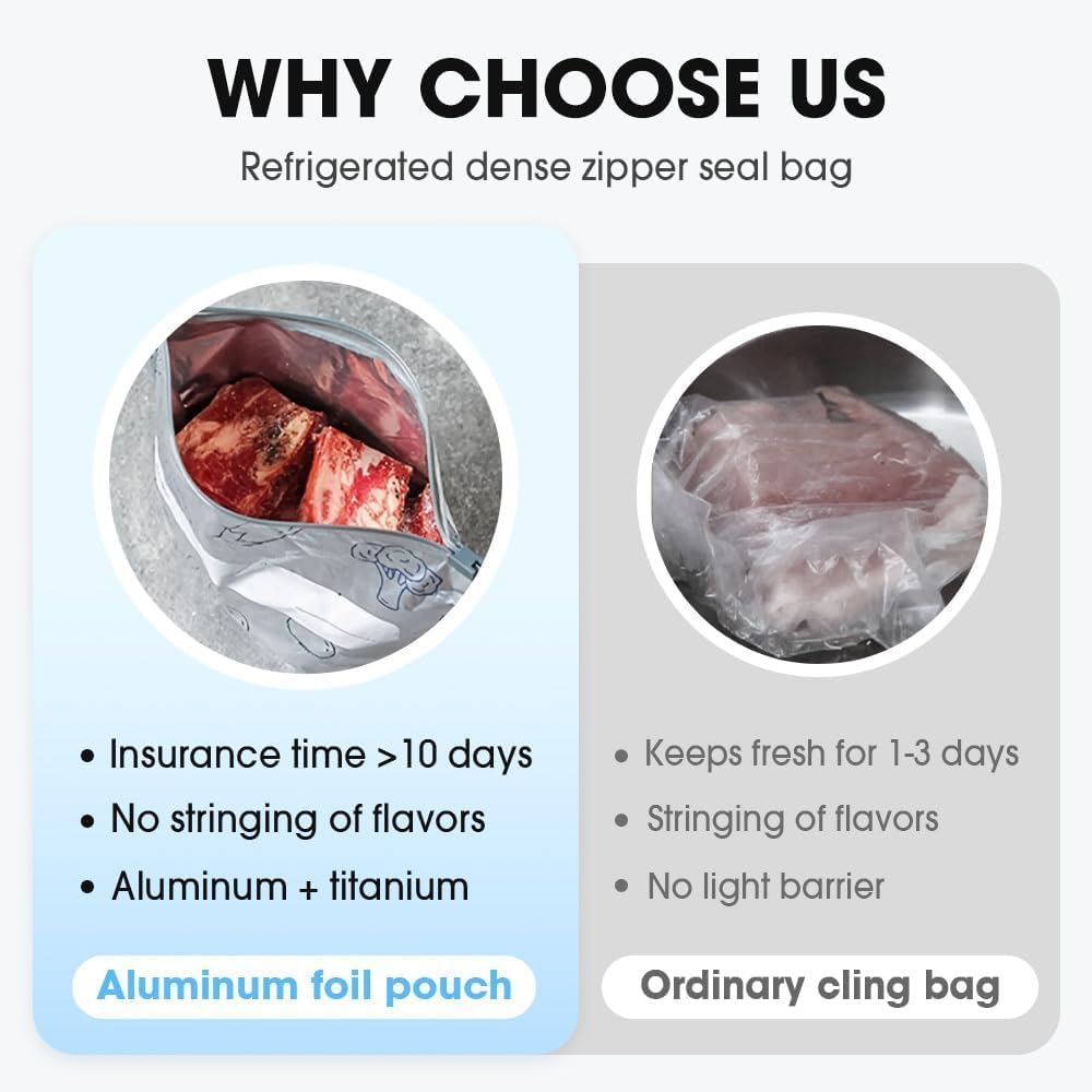 Reusable Aluminum Foil Sealable Food Storage Bags