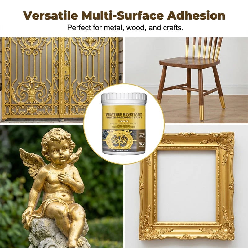 Premium Weather Resistant Water Based Gold Paint