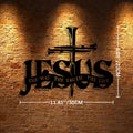 Faithful Jesus & Cross Design Metal Wall Decor Home Decoration