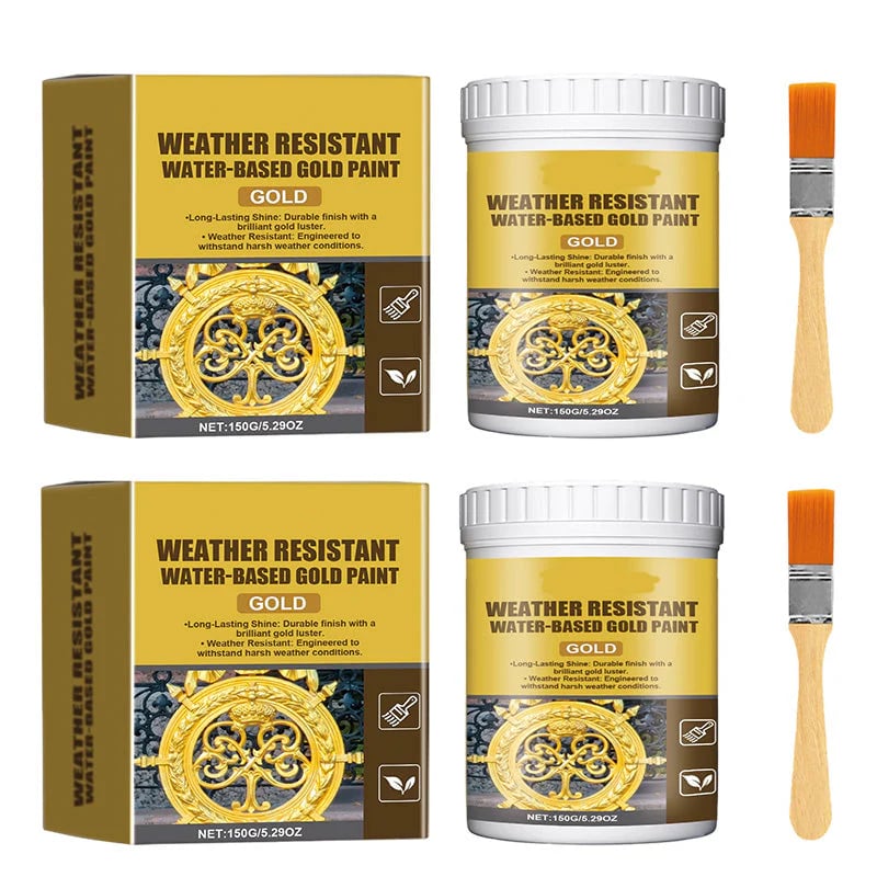 Premium Weather Resistant Water Based Gold Paint