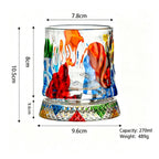 Hand Painted Embossed Rotating Whiskey Glass