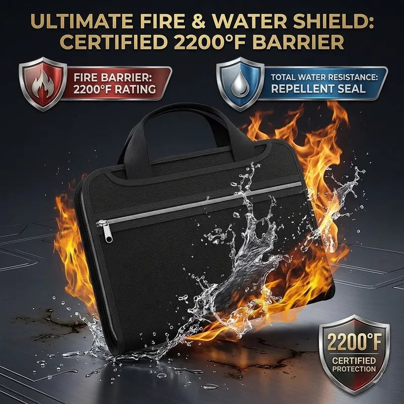 Heavy-Duty Fireproof & Waterproof Expanding File Organizer Bag with Portable Handle 📁