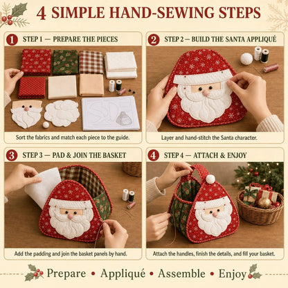 🎄 Christmas Character Quilted Carry Basket DIY Kit