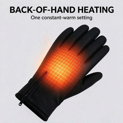 USB Heated Touchscreen Gloves for Women & Men, Back-of-Hand Electric Warming Winter Gloves
