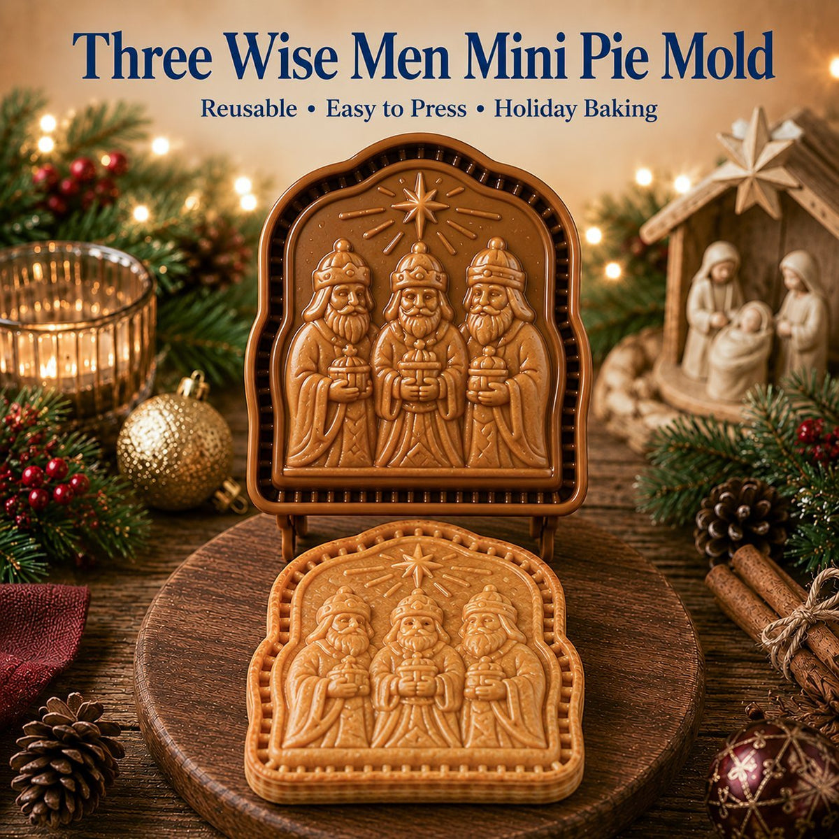 ✝️Faith & Nativity Christmas Mini Pie Mold Collection🥧✨