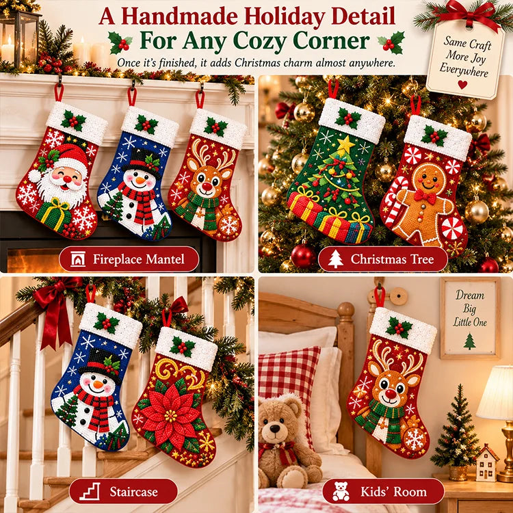 DIY Diamond Painting Christmas Stocking