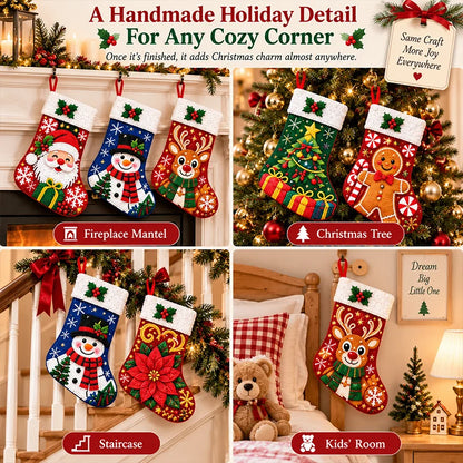 DIY Diamond Painting Christmas Stocking