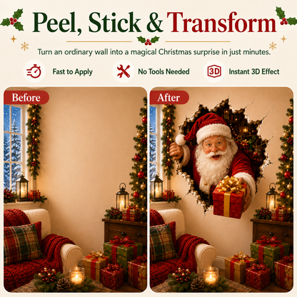 19.7'' Christmas Break-In 3D Wall Decal