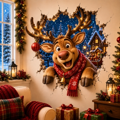 19.7'' Christmas Break-In 3D Wall Decal