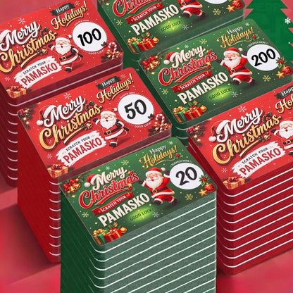 🎁🎄 Scratch & Surprise Christmas Party Cards – Festive Lucky Draw Game for Holiday Fun(red 5pcs +green 5pcs)