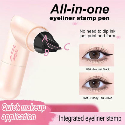 Winged Eyeliner Stamp — Symmetrical Cat Eyes in One Press