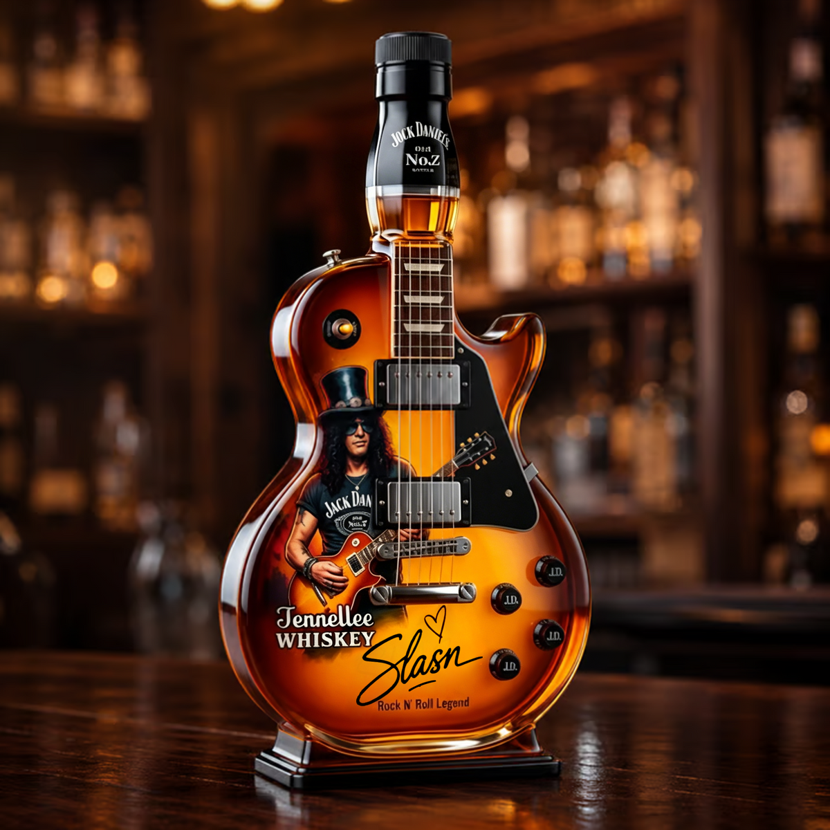 Guitar Figurine Spirit Bottle