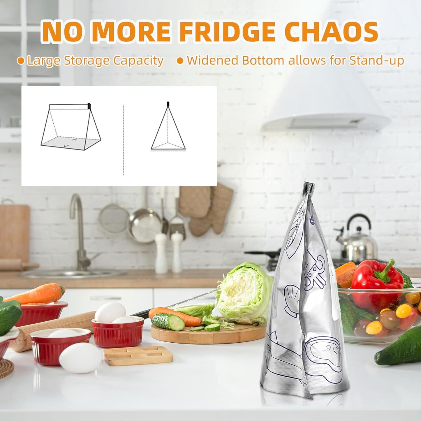 Reusable Aluminum Foil Sealable Food Storage Bags
