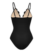Flower Hollow One Piece Swimsuit and Skirt