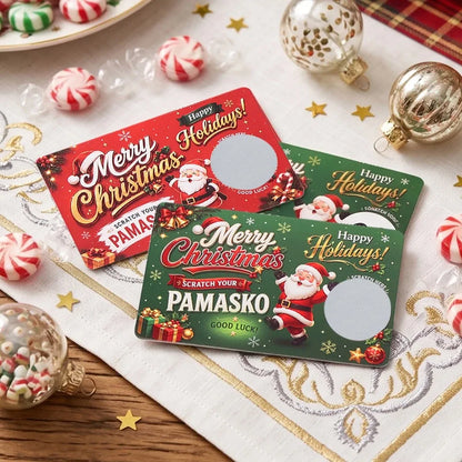 🎁🎄 Scratch & Surprise Christmas Party Cards – Festive Lucky Draw Game for Holiday Fun(red 5pcs +green 5pcs)