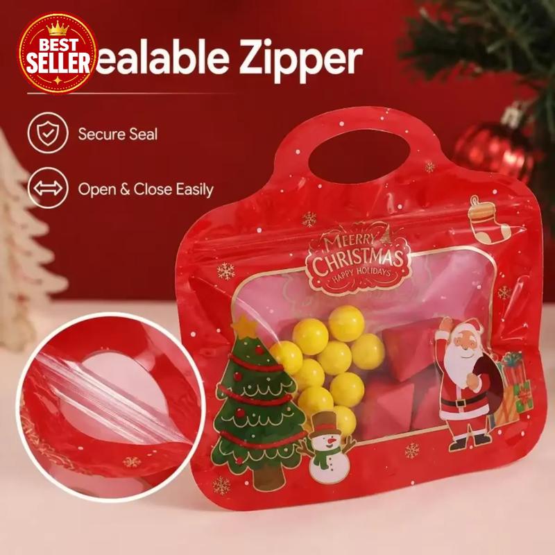 🎅Easy Fill, Easy Seal🎄Festive Self-Seal Treat Bags