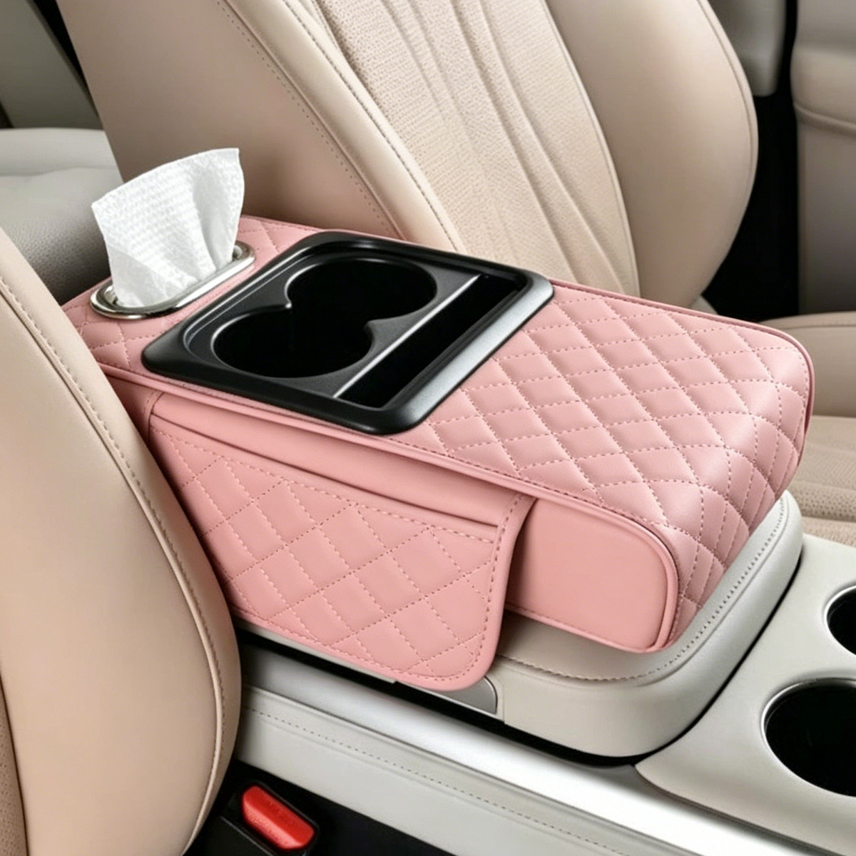 Model High Quality Leather Multifunctional Car Armrest Cushion