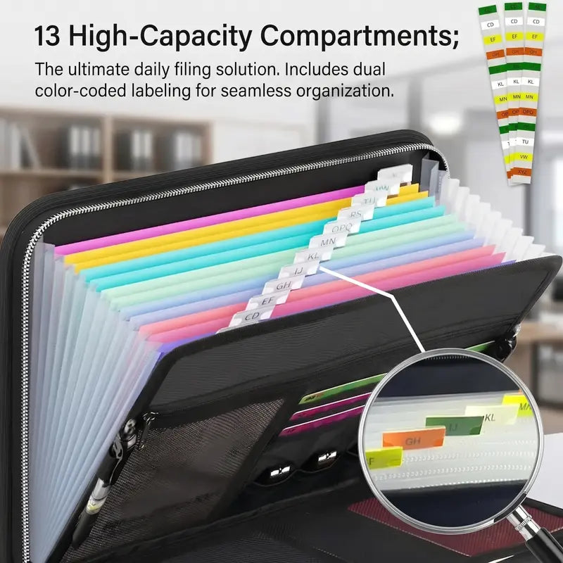 Heavy-Duty Fireproof & Waterproof Expanding File Organizer Bag with Portable Handle 📁