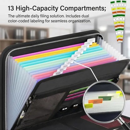 Heavy-Duty Fireproof & Waterproof Expanding File Organizer Bag with Portable Handle 📁