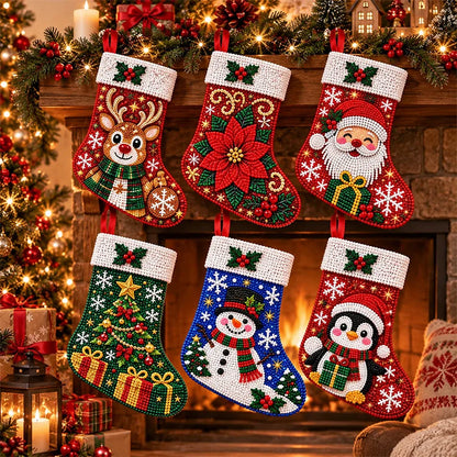 DIY Diamond Painting Christmas Stocking