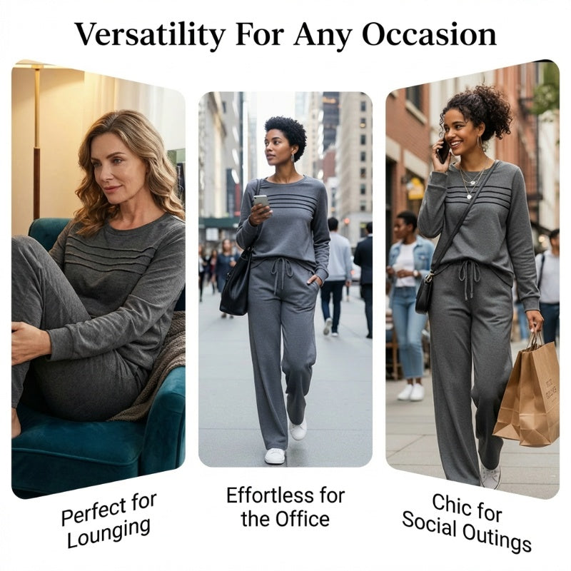 Women's Casual Set: Top & Drawstring Pants 👕👖