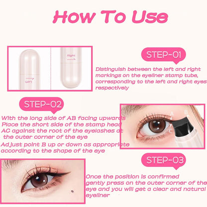 Winged Eyeliner Stamp — Symmetrical Cat Eyes in One Press