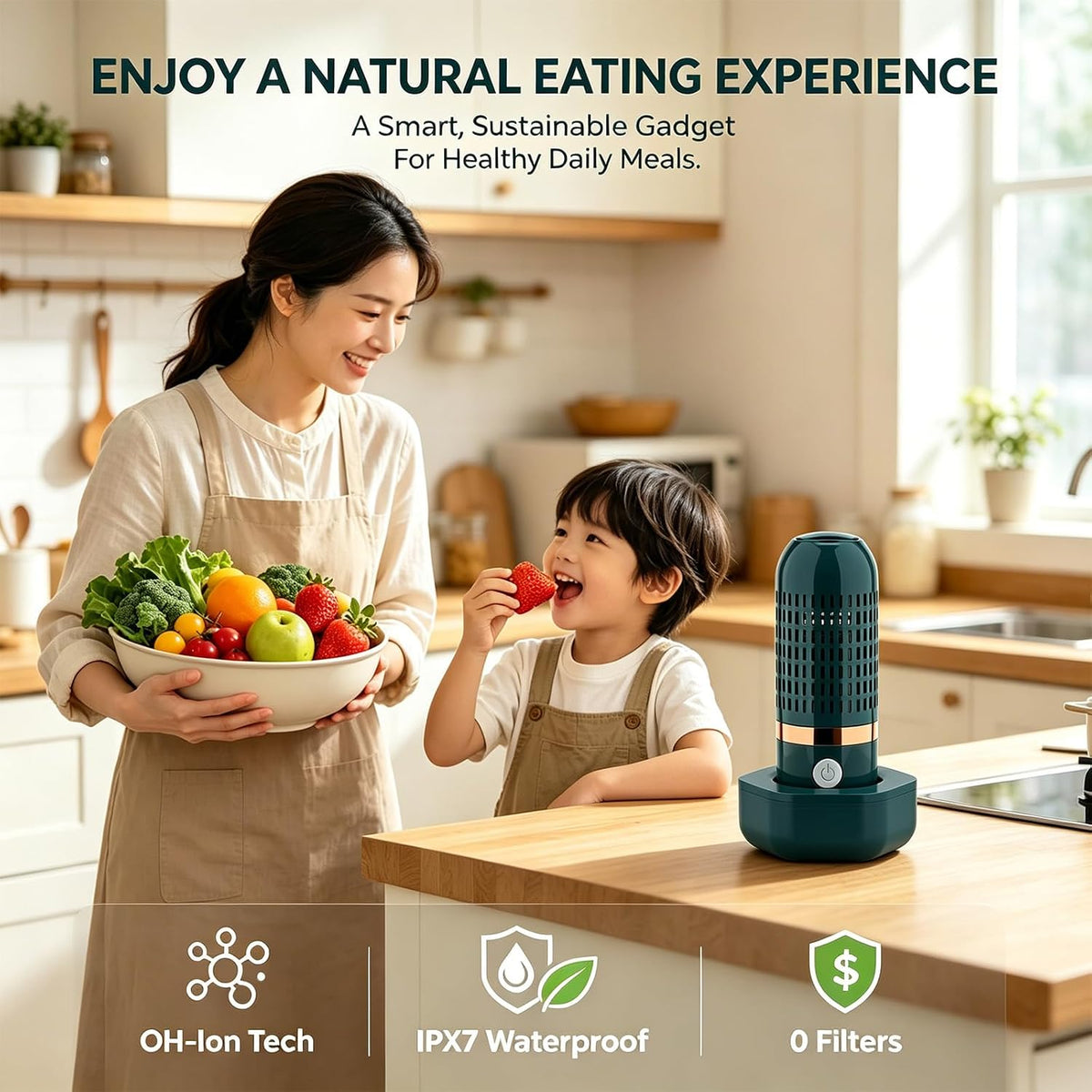 Portable OH-ion Fruit & Vegetable Washer