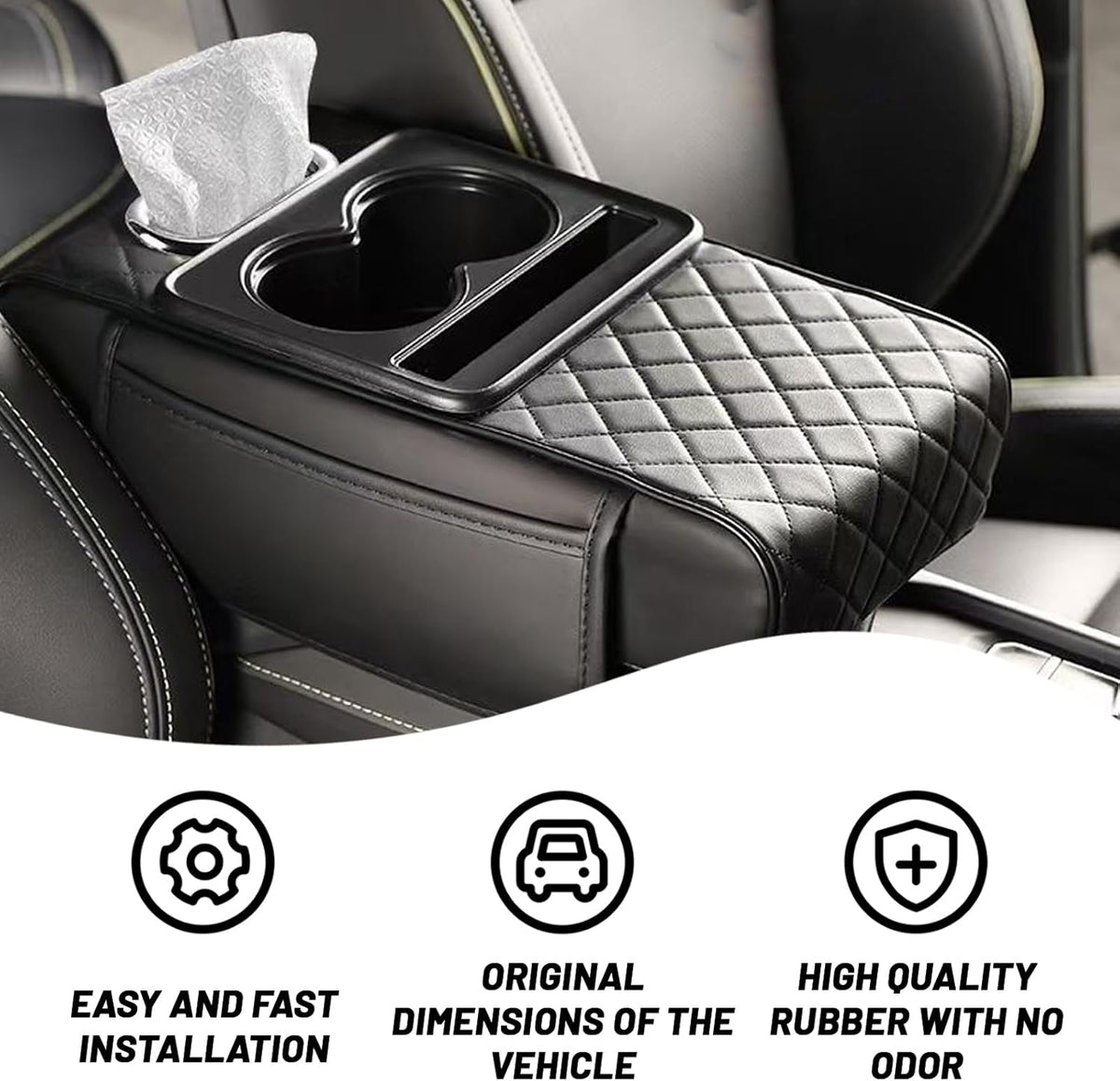 Model High Quality Leather Multifunctional Car Armrest Cushion